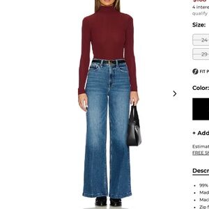 Pistola Lana High Rise Wide Leg Jeans in Cedar - Size 27 - Sold out online
